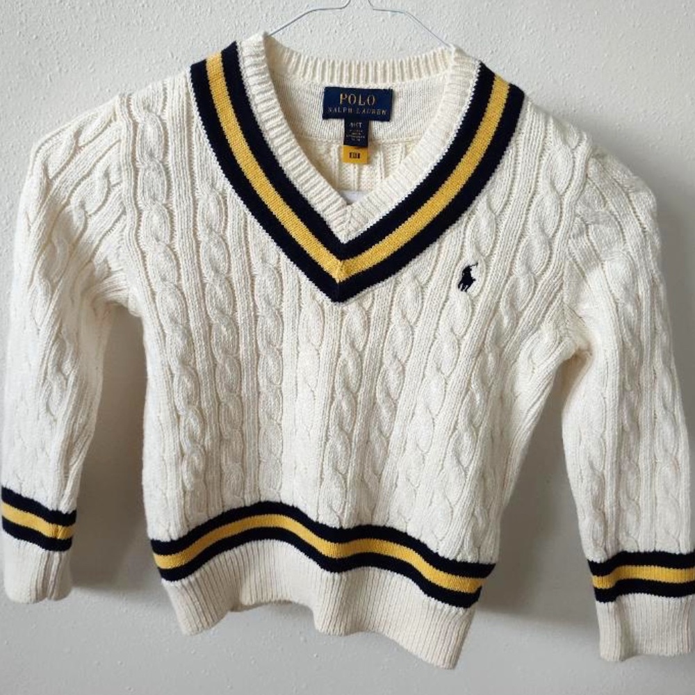 NEW Kids Cotton Cable-knit Sweater Polo Ralph Lauren 4T